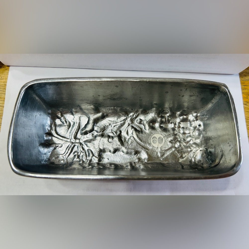 Vintage butter dish, Arthur Court grape themed. Glass base, aluminum lid. MINT! - Picture 3 of 4